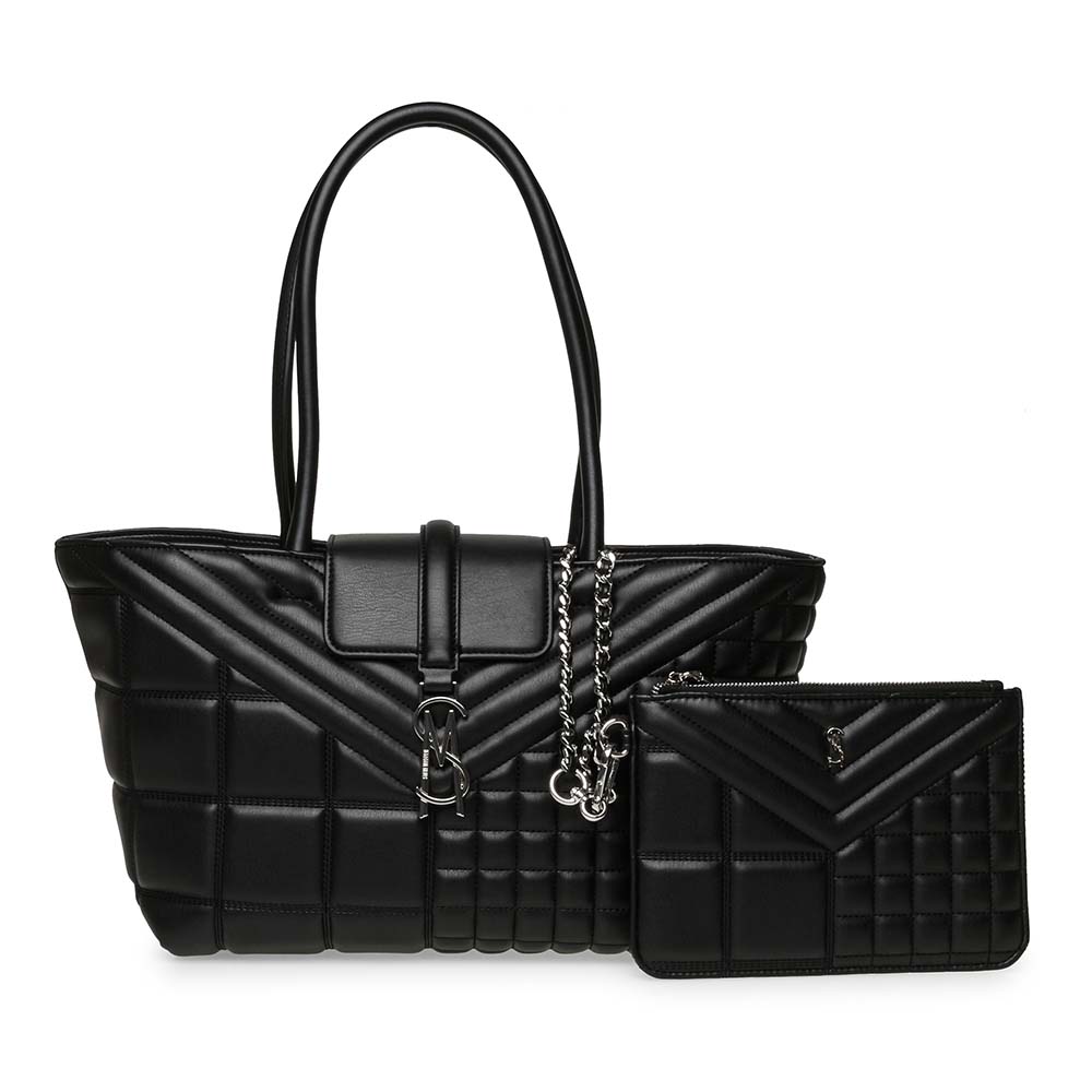 Poșetă tote femei Steve Madden Flore neagră 1660POSSBFLOREN