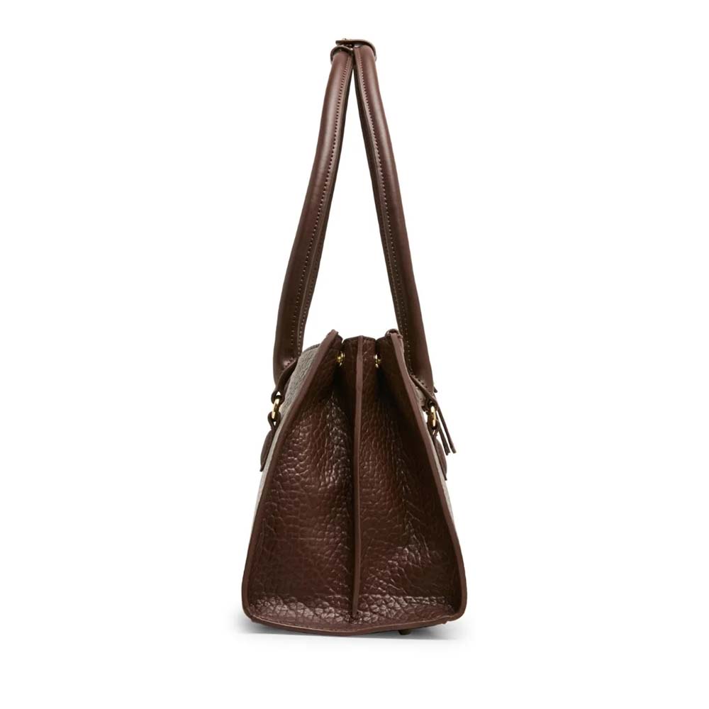 Poșetă tote femei Steve Madden Shirley maro cu logo 1662POSSBshirleyM