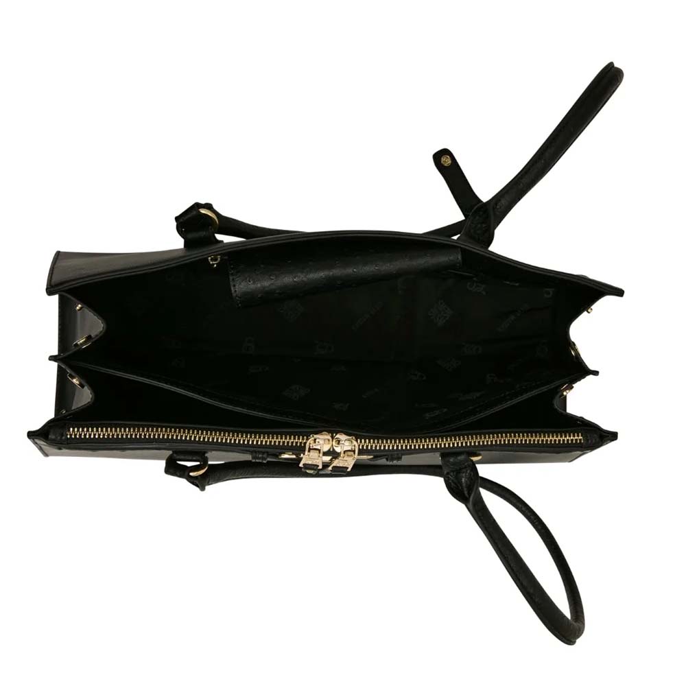 Poșetă tote femei Steve Madden Shirley neagră cu logo 1662POSSBshirleyN