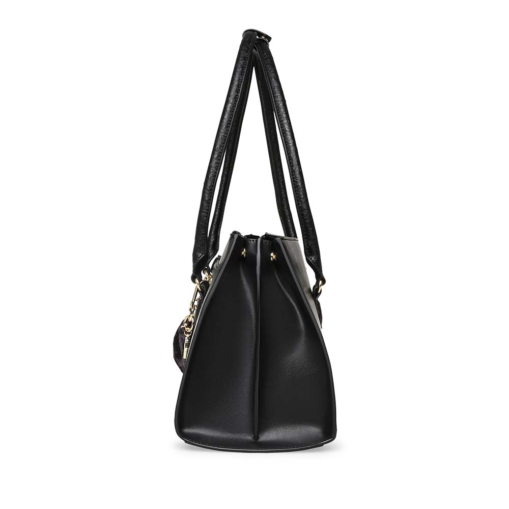 Poșetă tote femei Steve Madden Shirley neagră cu logo 1662POSSBshirleyN
