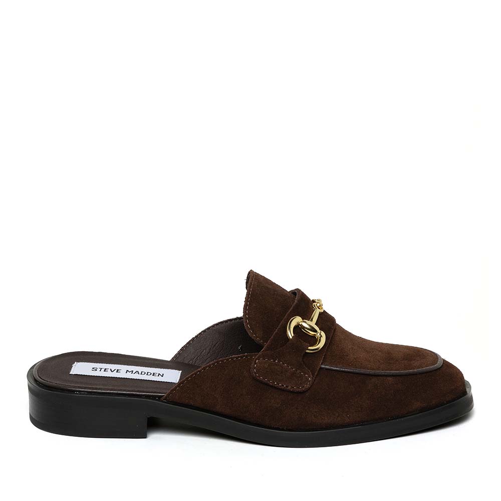 Saboți femei Steve Madden Nada maro din piele întoarsă 1460DPPNADAVM