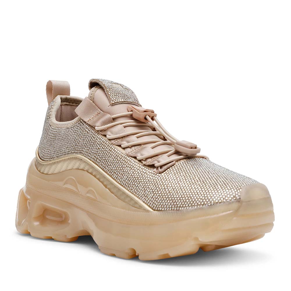 Sneakers femei Steve Madden Fabuluxe aurii cu ștrasuri 1460DPFABULUXENU - 1 | YEO