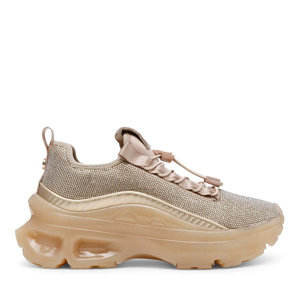 Sneakers femei Steve Madden Fabuluxe aurii cu ștrasuri 1460DPFABULUXENU