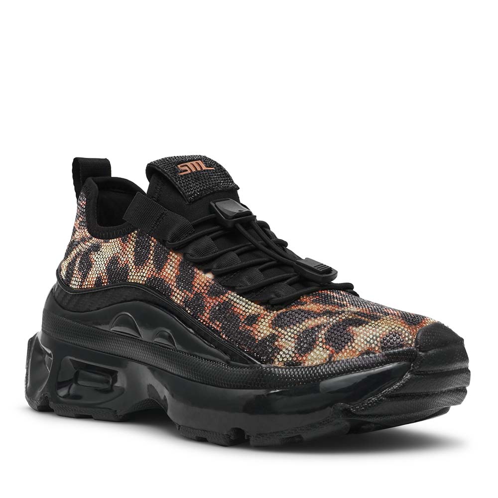 Sneakers femei Steve Madden Fabuluxe imprimeu leopard cu ștrasuri 1460DPFABULUXELEO - 1 | YEO