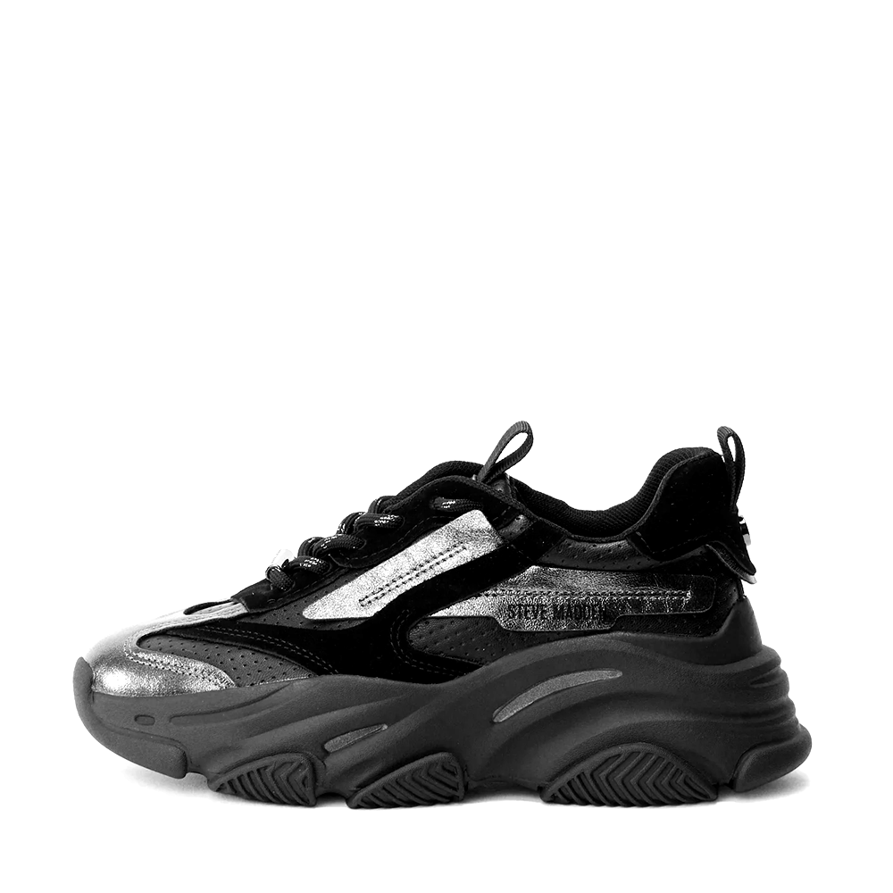 Adidasi femei Steve Madden Posses negri din piele si sintetic 1461DPPOSSES-PERFN