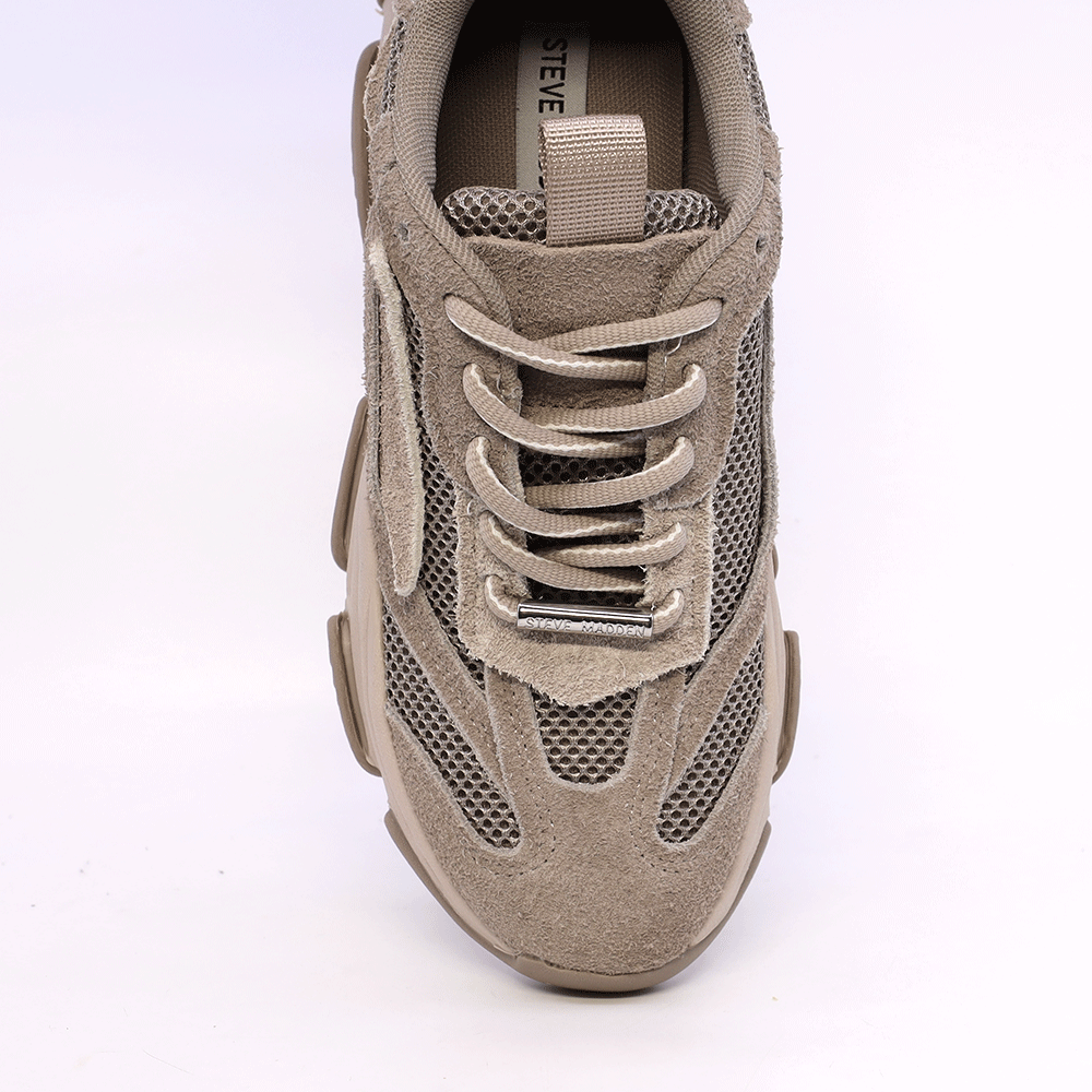 Sneakers Steve Madden Possesion taupe din piele și textil 1462dppossession-evta