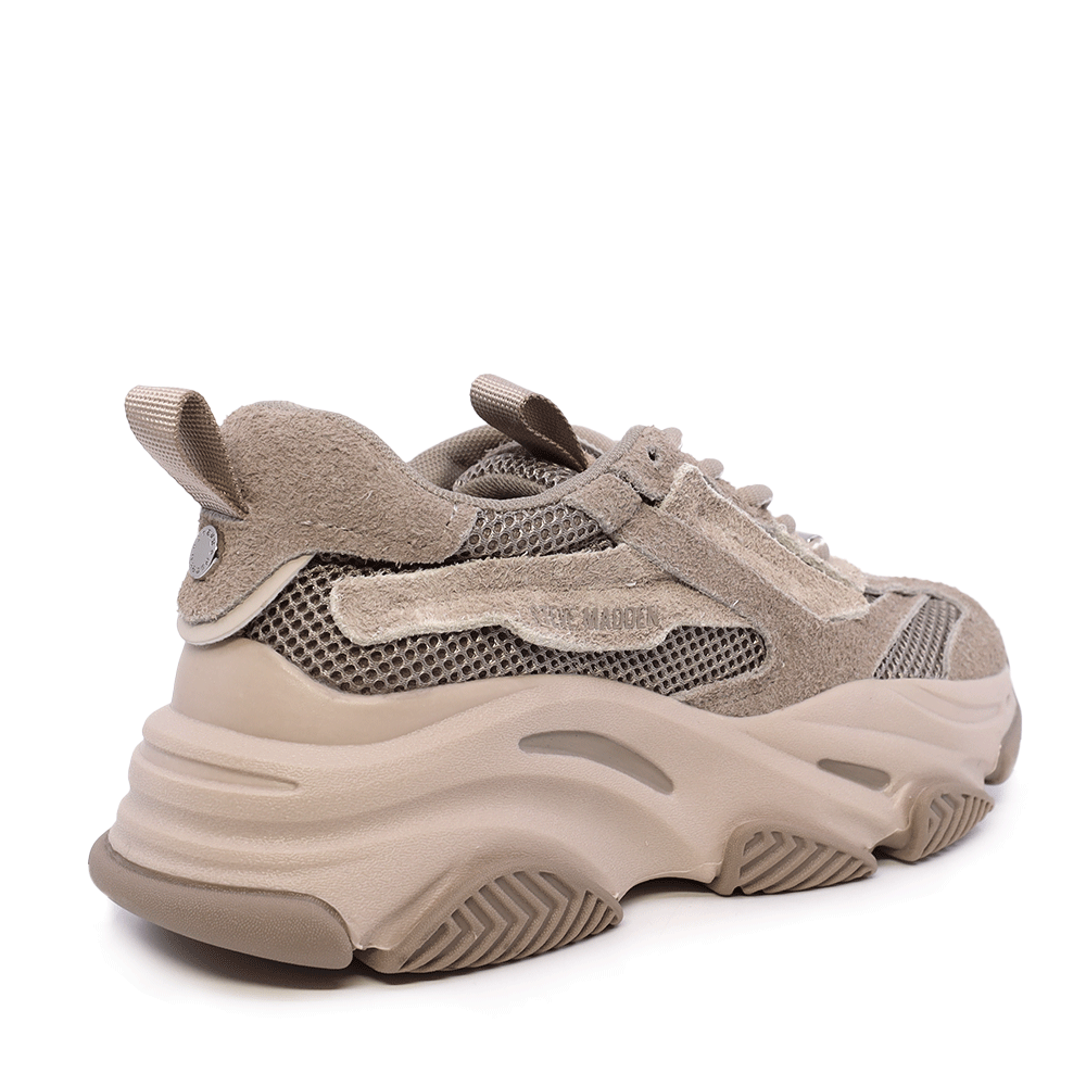 Sneakers Steve Madden Possesion taupe din piele și textil 1462dppossession-evta