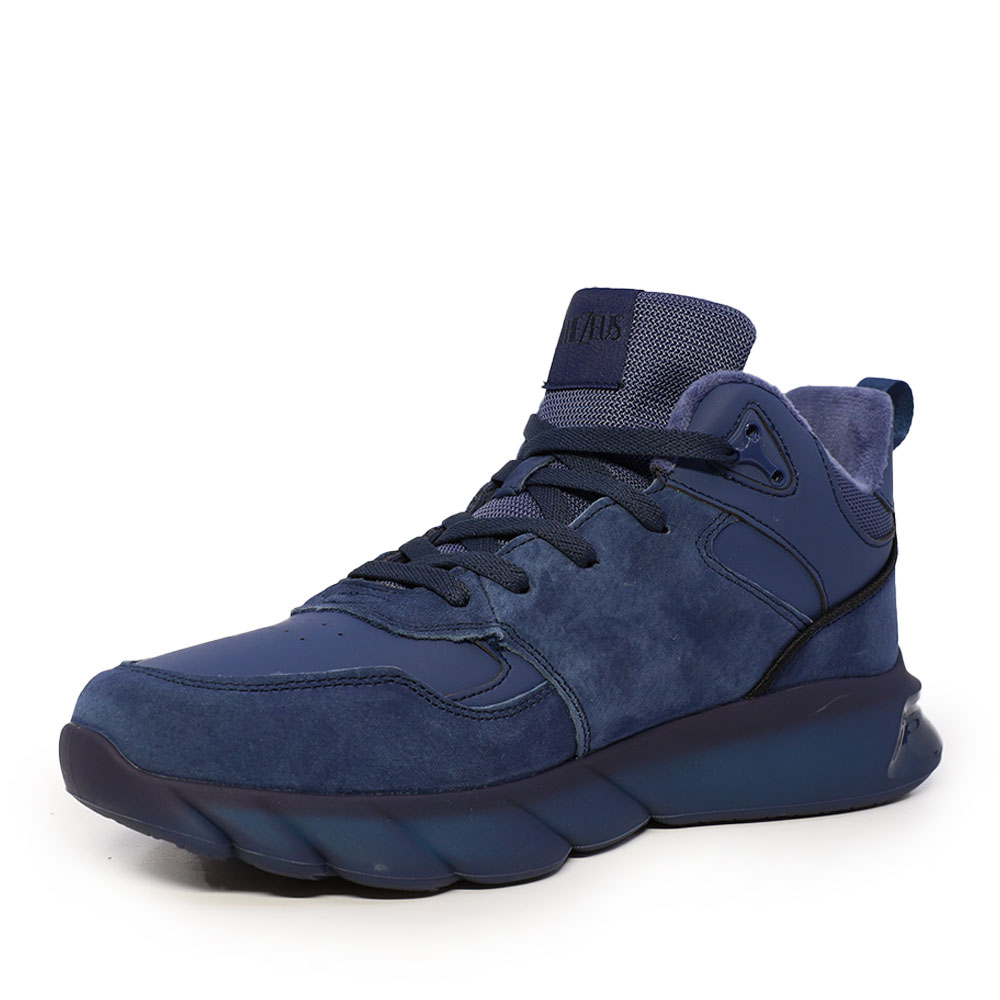 Sneakers high top  bărbați Thezeus bleumarin din piele întoarsă 3730bg1144vbl