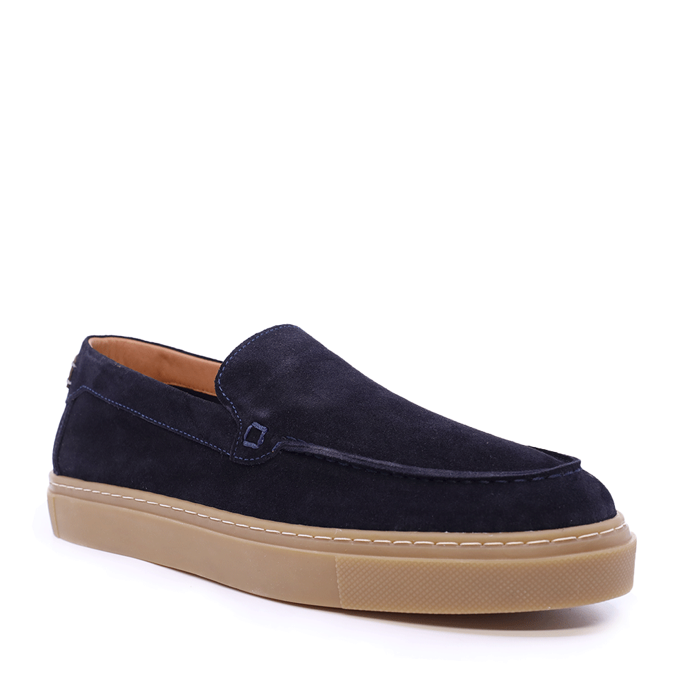 Men's Thezeus navy blue suede loafers 2109BM18004VBL