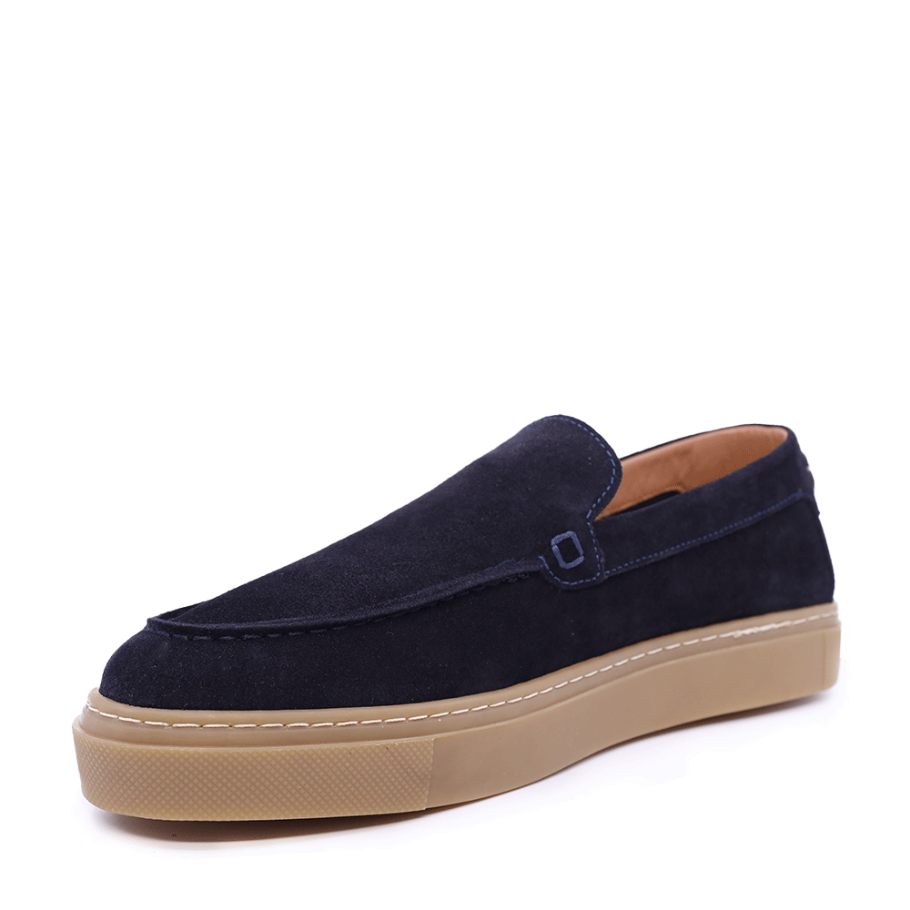 Men's Thezeus navy blue suede loafers 2109BM18004VBL