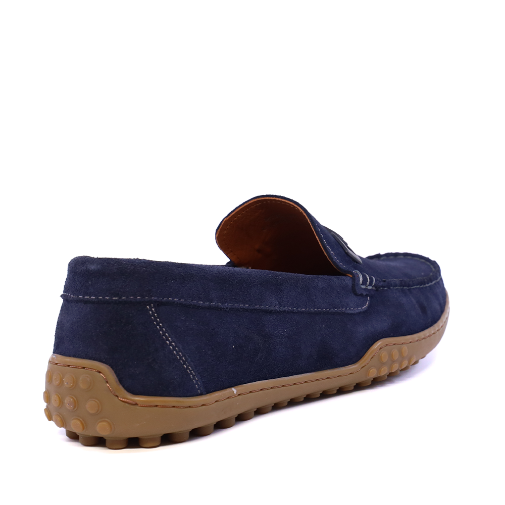 Mocasini bărbați TheZeus bleumarin din piele întoarsă 2101BM17577VBL