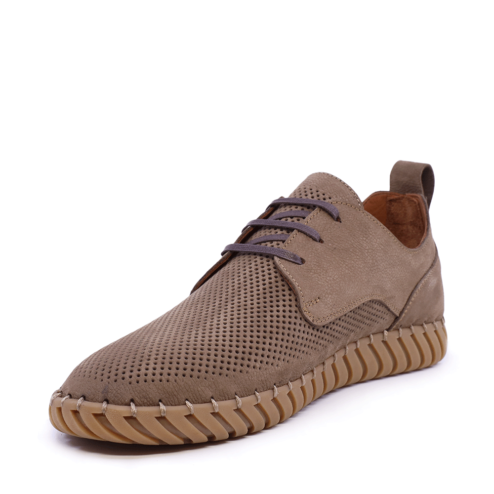 Pantofi cu talpă cusută bărbați Thezeus taupe din piele nabuck 2109BP0740TA