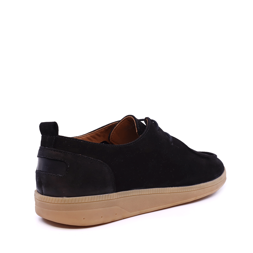 Pantofi cu talpă flexibilă bărbați Thezeus negri din piele nabuck 2109BP12802N