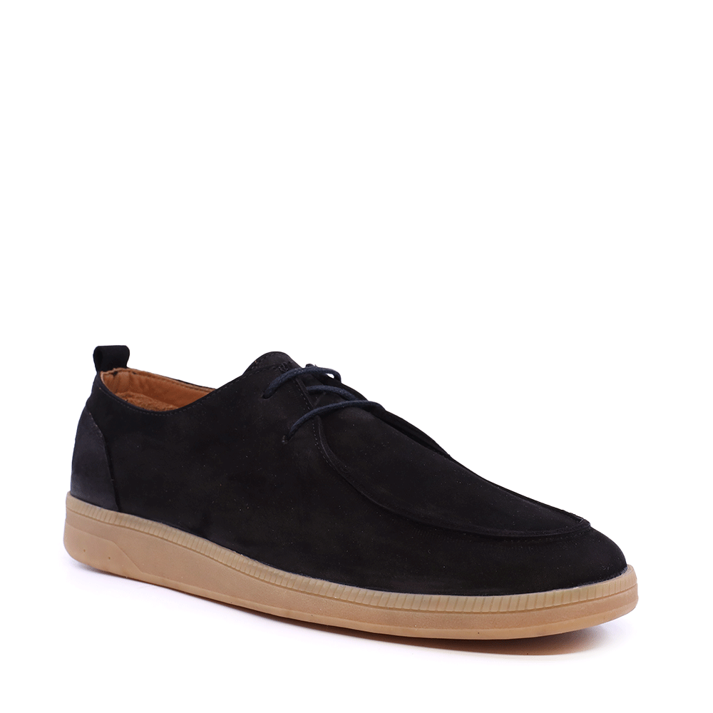 Pantofi cu talpă flexibilă bărbați Thezeus negri din piele nabuck 2109BP12802N