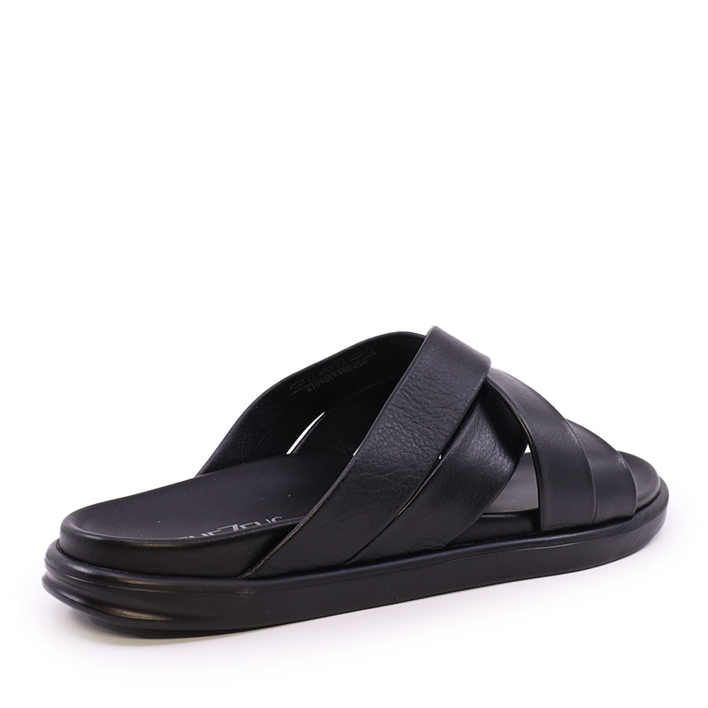 Men's Theseus black leather clogs 2109BST19B45N