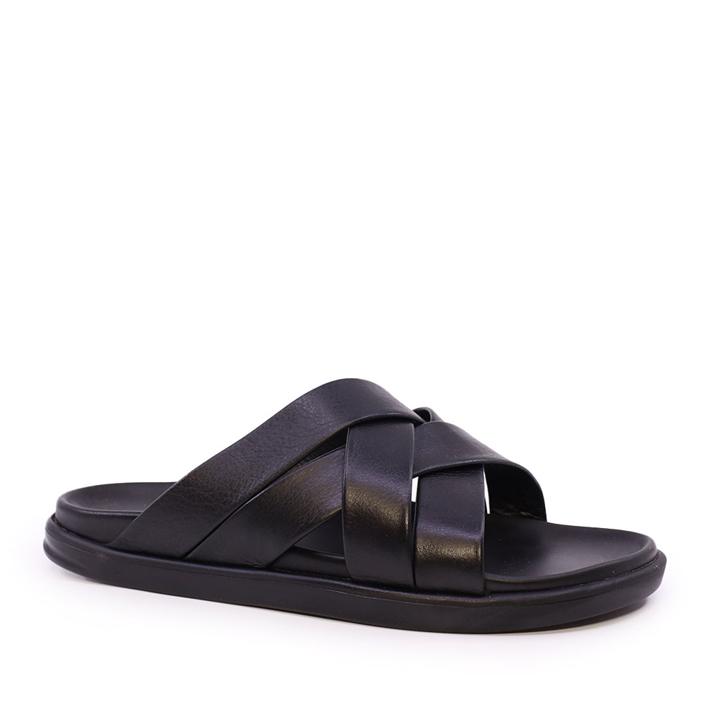 Men's Theseus black leather clogs 2109BST19B45N