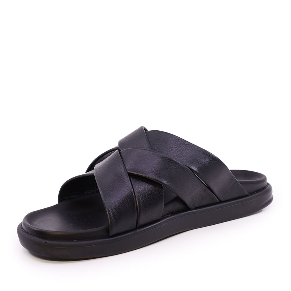 Men's Theseus black leather clogs 2109BST19B45N