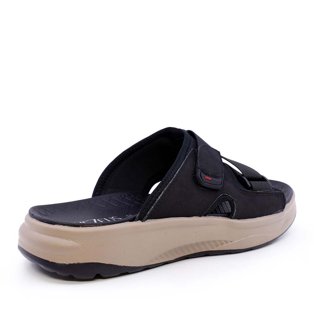 Saboți bărbați Thezeus negri din  textil și piele 2349BST24033N