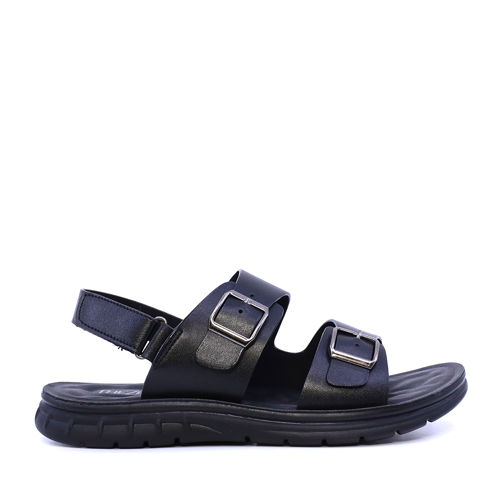 Sandale cu barete reglabile bărbați Thezeus  negre din piele  2341BS5004N