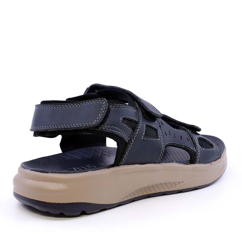 Sandale tip trekking bărbați Thezeus bleumarin  din piele 2349BS24033BL