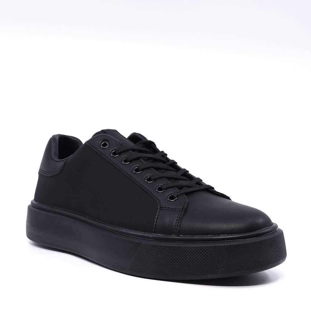 Sneakers bărbați Thezeus negri din piele și textil 2349BP22280N - 1 | YEO