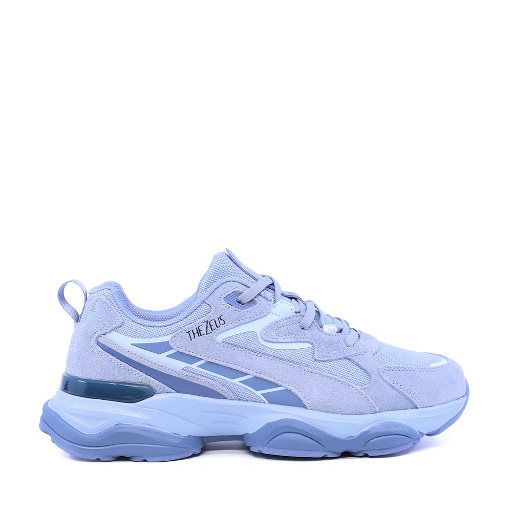 Sneakers bărbați Thezeus albastri din piele întoarsă și textil  3731BPS3211VAZ