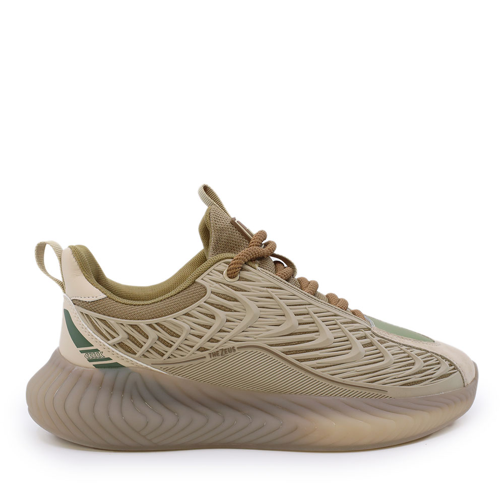 Sneakers bărbați Thezeus bej din piele întoarsă și textil 3730BPS5875VBE