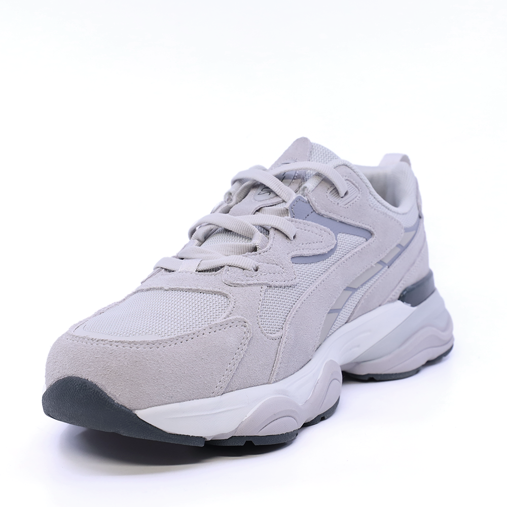 Sneakers bărbați Thezeus gri deschis din piele întoarsă și textil  3731BPS3211VGR