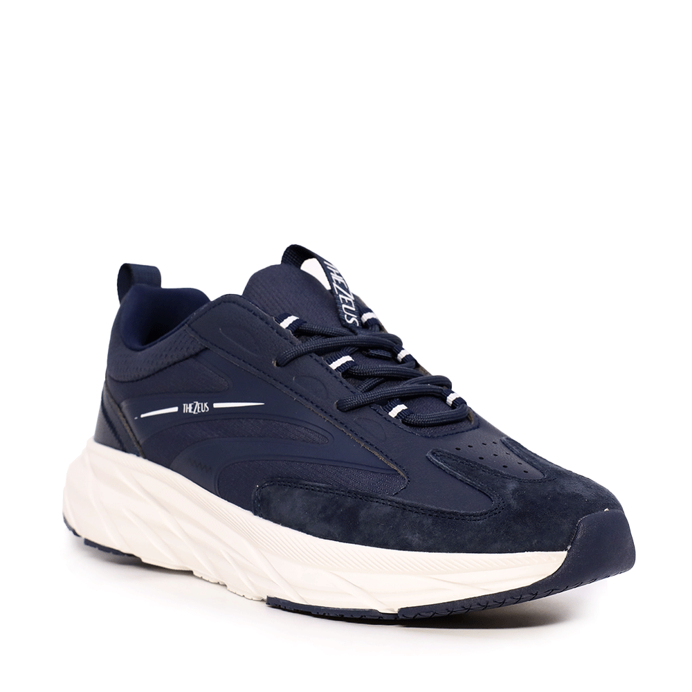 Sneakers bărbați Thezeus bleumarin din piele întoarsă și sintetic 3730BPS3534BL - 1 | YEO