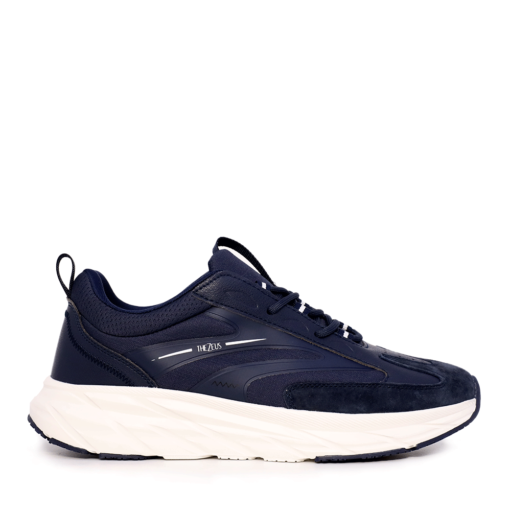 Sneakers bărbați Thezeus bleumarin din piele întoarsă și sintetic 3730BPS3534BL