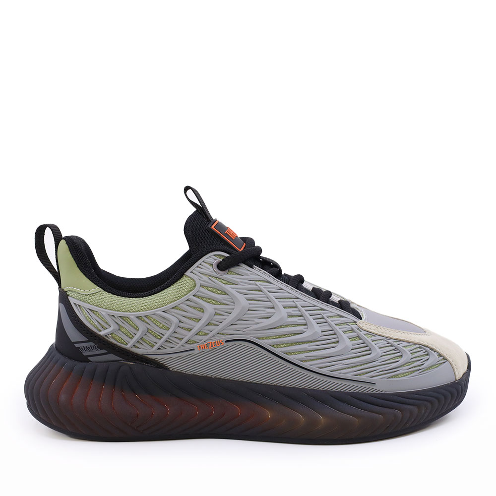 Sneakers bărbați Thezeus gri din piele întoarsă și textil 3730BPS5875VGR