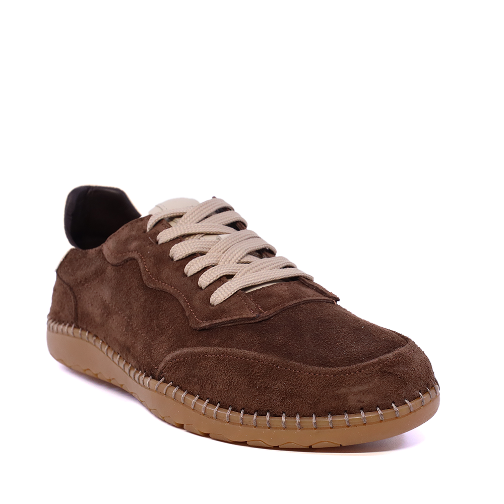 Sneakers bărbați Thezeus maro din piele întoarsă 2101BP74034VM - imagine 2