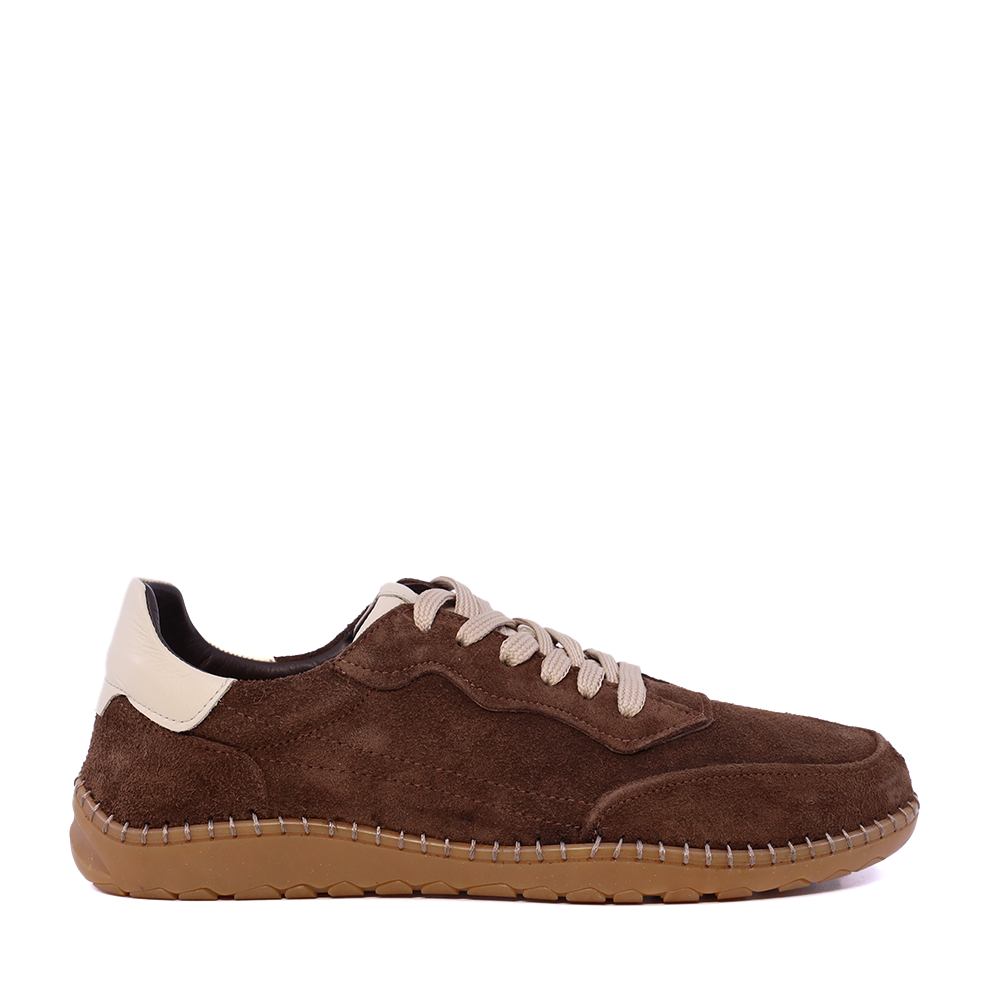 Sneakers bărbați Thezeus maro din piele întoarsă 2101BP74034VM