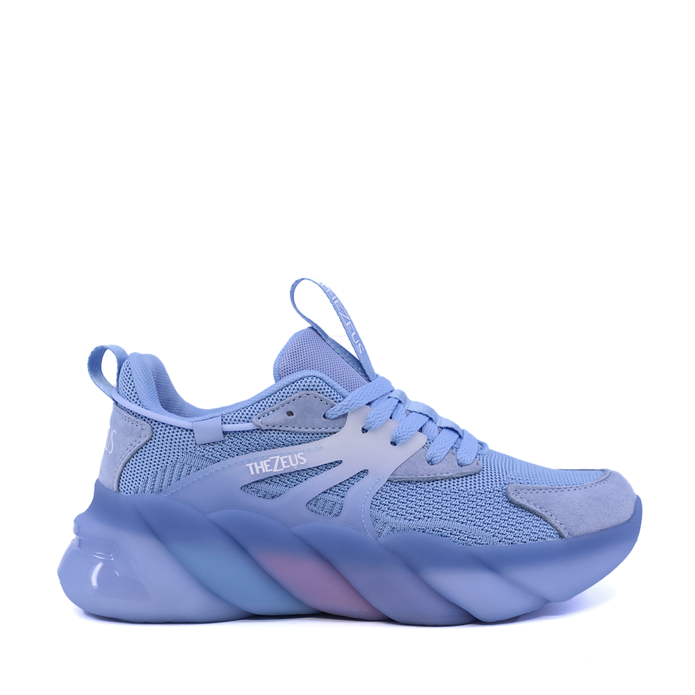 Sneakers femei Thezeus albastru deschis din piele întoarsă și material textil  3731DPS8213VAZ