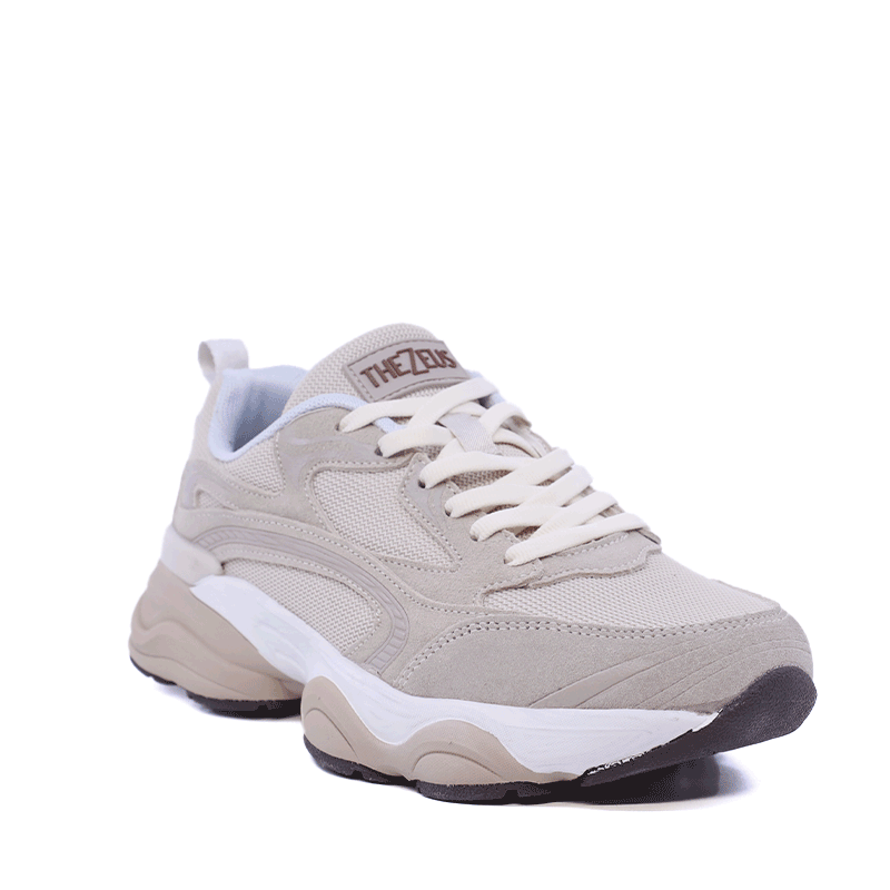 Sneakers femei Thezeus bej din piele întoarsă  și textil 3731DPS1156VBE - imagine 2