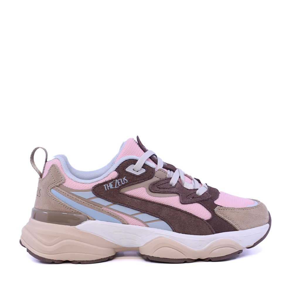 Sneakers femei Thezeus multicolor  din piele întoarsă  și textil 3731DPS3211VBE