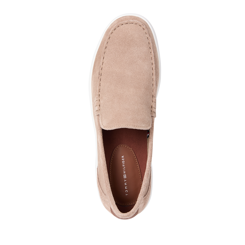 Mocasini bărbați Tommy Hilfiger bej din piele întoarsă 3419BM5354VBE