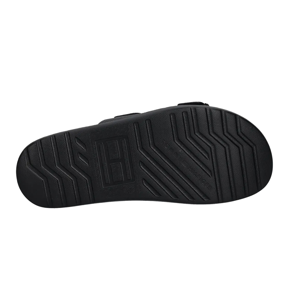 Saboți bărbați Tommy Hilfiger negri din piele 3419BST5414N 