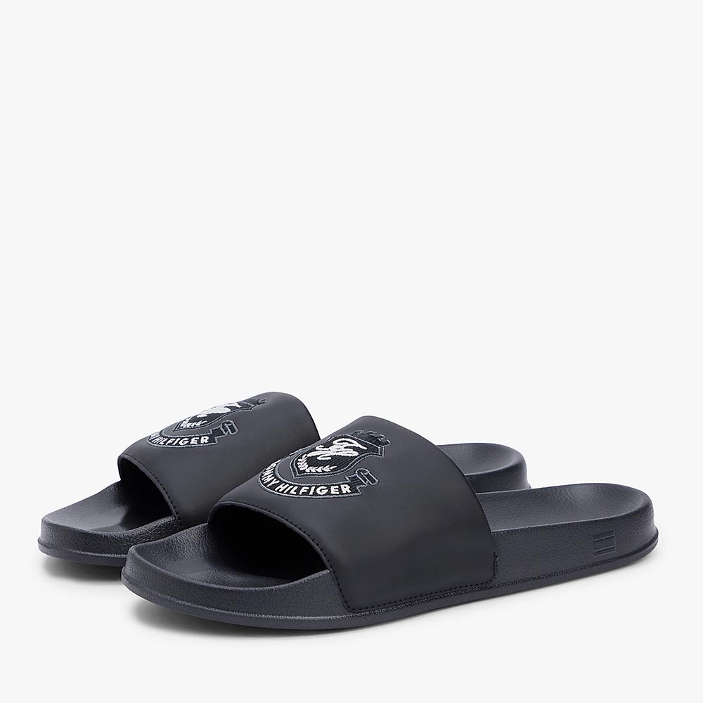 Papuci plajă bărbați Tommy Hilfiger negri 3411BSL5800N - imagine 2