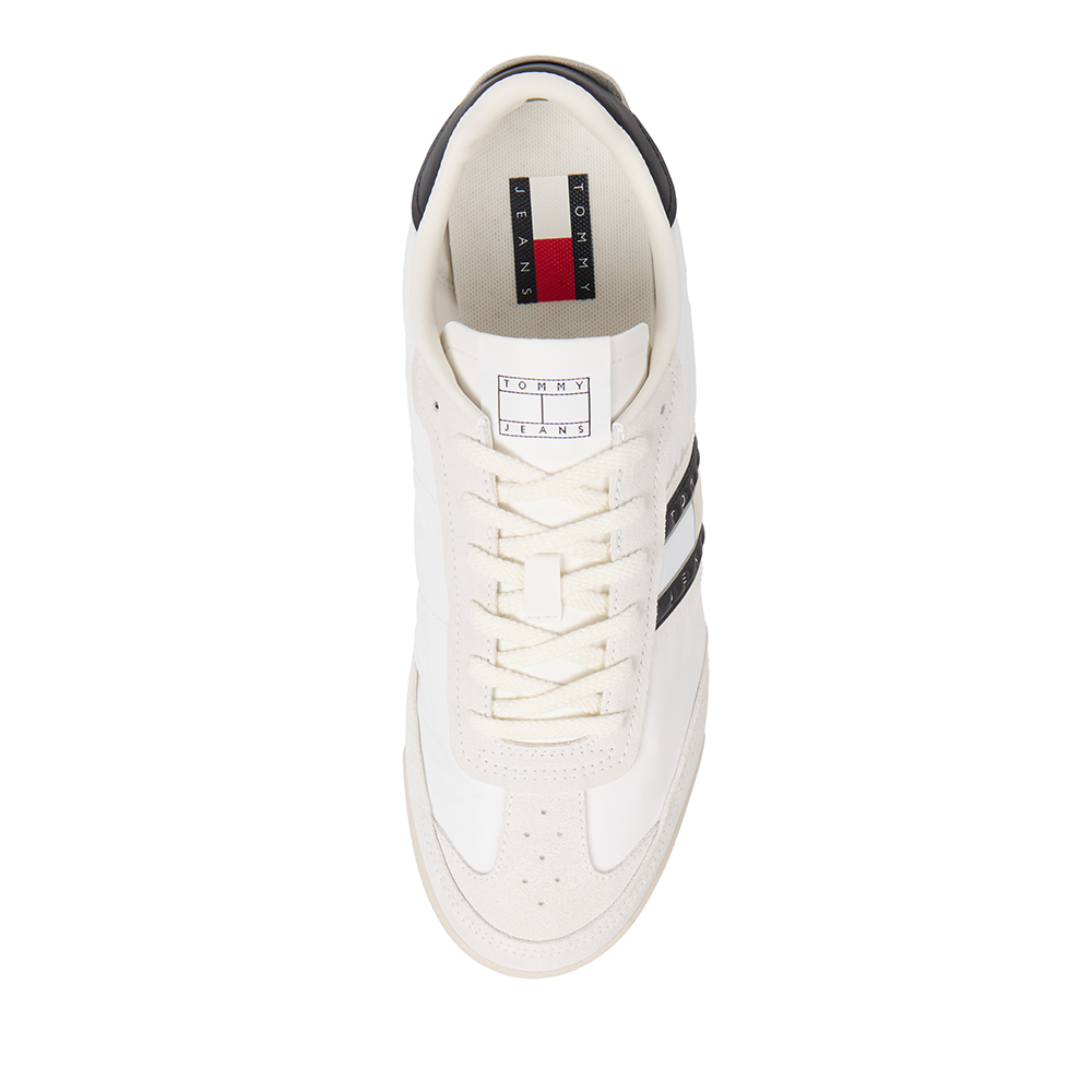 Sneakers bărbați Tommy Jeans albi din piele întoarsă 3419BP1527A