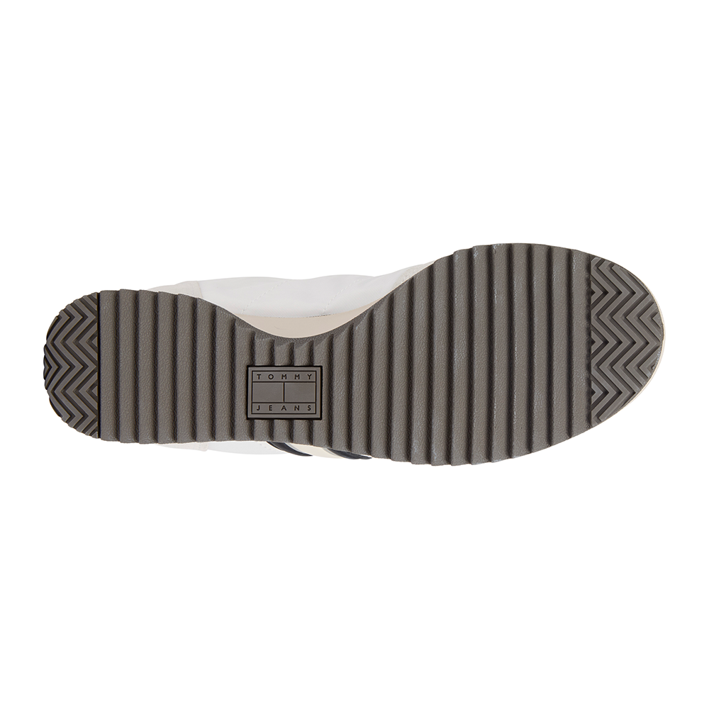 Sneakers bărbați Tommy Jeans albi din piele întoarsă 3419BP1527A