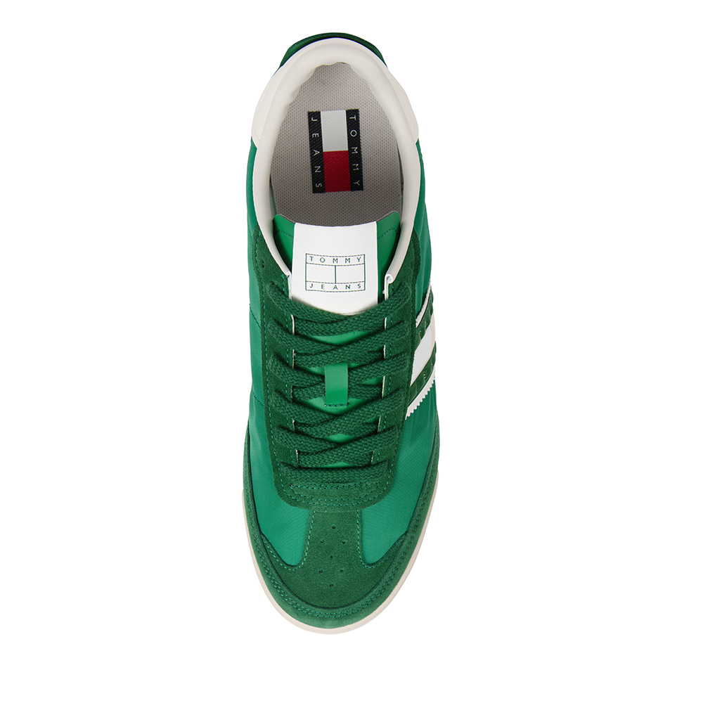 Sneakers bărbați Tommy Jeans verzi din piele întoarsă 3419BP1527V