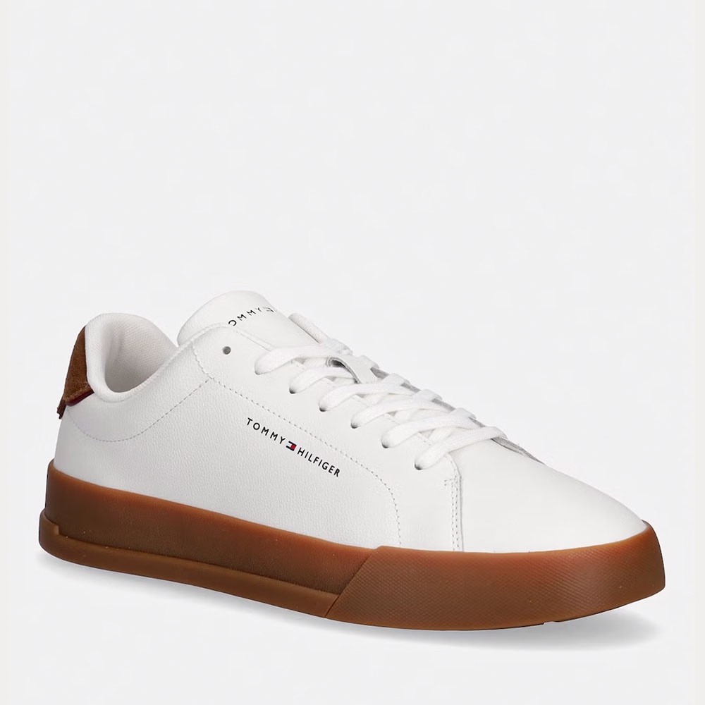 Sneakers bărbați Tommy Hilfiger albi din piele 3411BP5367A - imagine 2