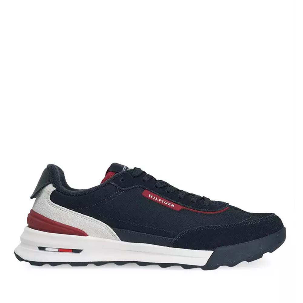 Sneakers bărbați Tommy Hilfiger bleumarin din piele și textil 3410BP5640VBL