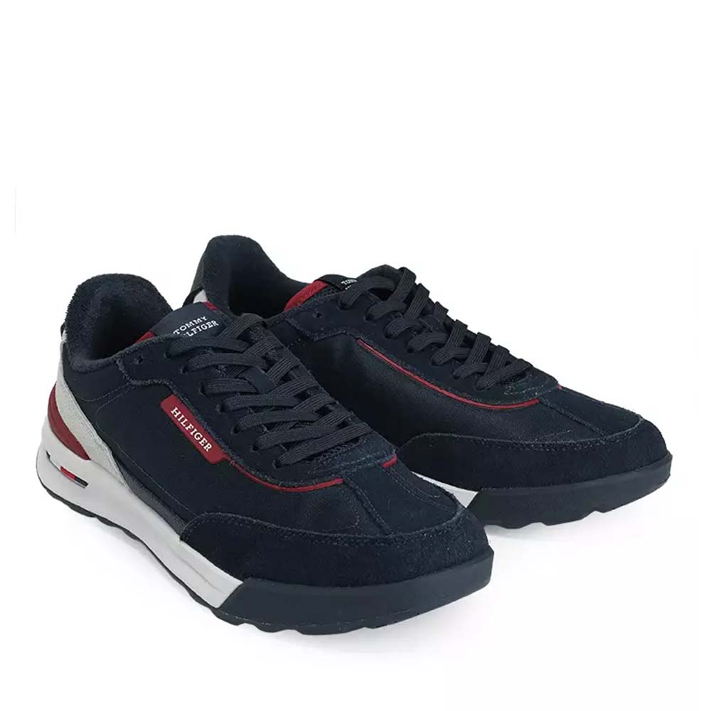 Sneakers bărbați Tommy Hilfiger bleumarin din piele și textil 3410BP5640VBL - 1 | YEO