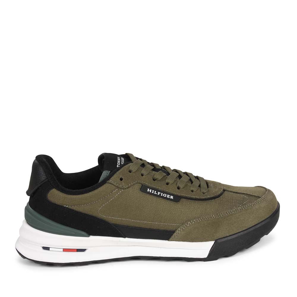Sneakers bărbați Tommy Hilfiger kaki din piele și textil 3410BP5640VKA