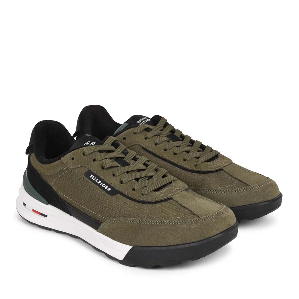 Sneakers bărbați Tommy Hilfiger kaki din piele și textil 3410BP5640VKA - 1 | YEO