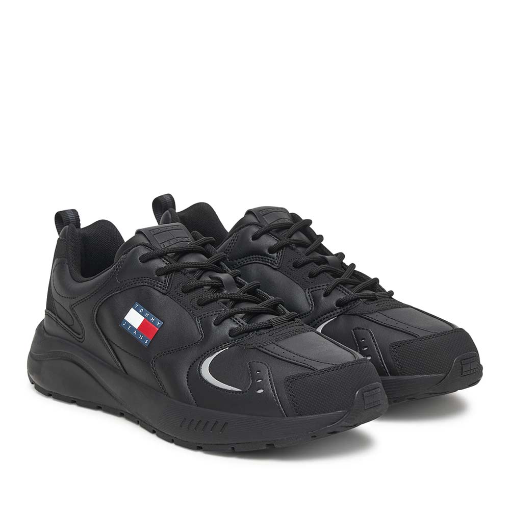 Sneakers bărbați Tommy Hilfiger negri cu logo 3410BP1621N - 1 | YEO