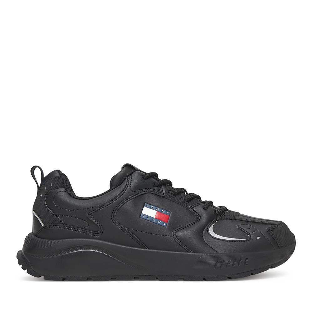 Sneakers bărbați Tommy Hilfiger negri cu logo 3410BP1621N