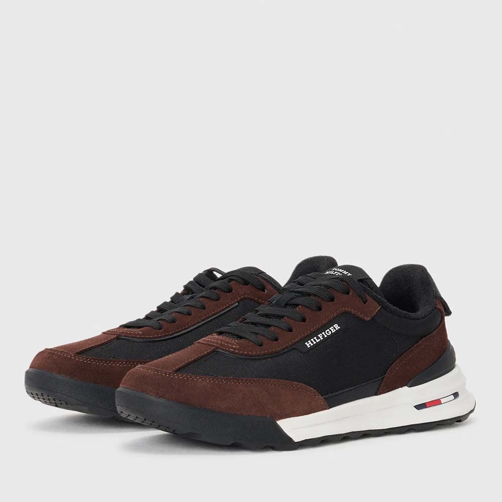 Sneakers bărbați Tommy Hilfiger negri din piele și textil 3410BP5640VN - 1 | YEO